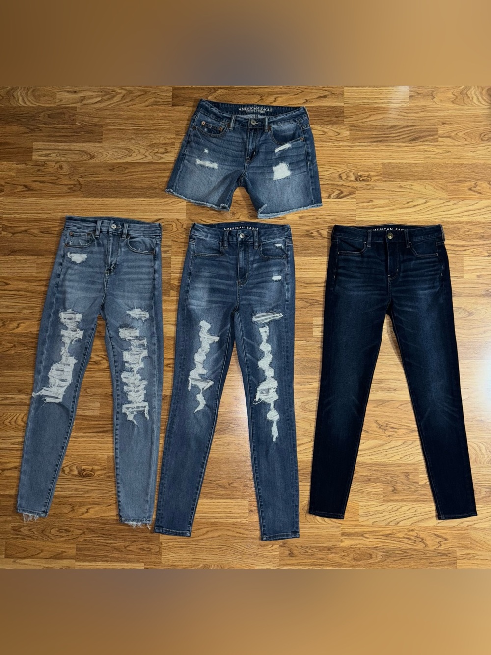 American Eagle Jegging Short Lot Women’s Size 4 Regular Distressed Curvy Hi Rise